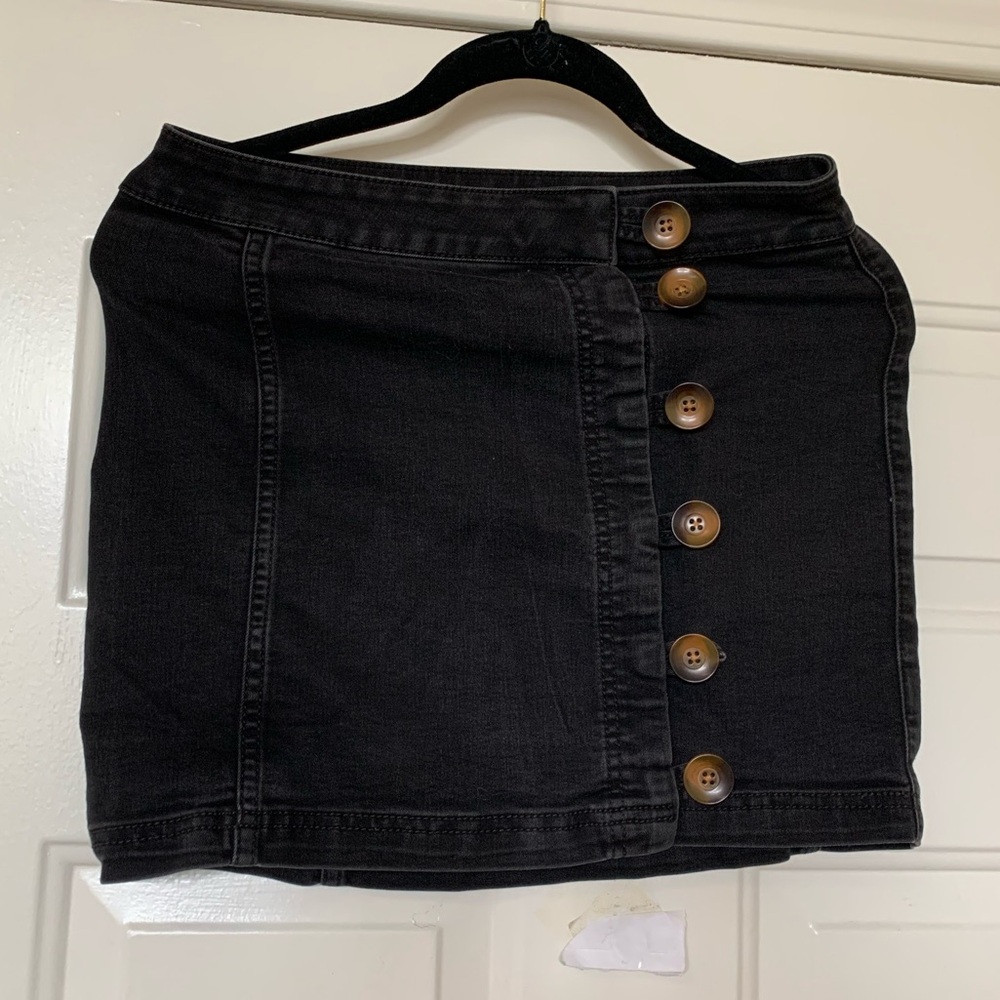 Free People Black Denim Skirt 🌴 - Picture 4 of 10